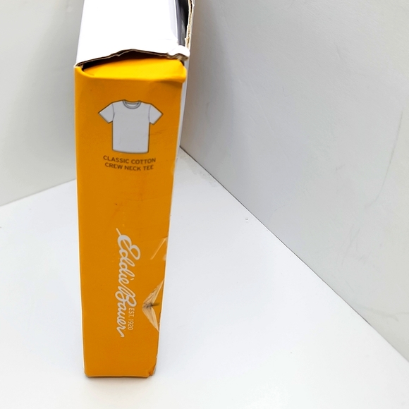 EDDIE BOUER MEN'S CLASSIC COTTON CREW NECK TEE, WHITE GRAY & BLACK - Picture 5 of 6